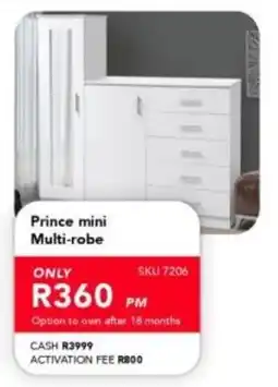 Astra Furnishers Prince mini multi-robe offer