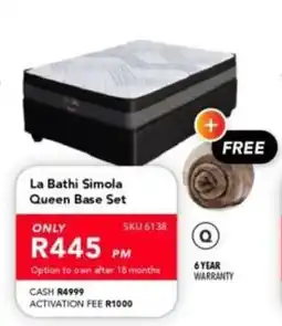 Astra Furnishers La Bathi Simola Queen Base Set offer