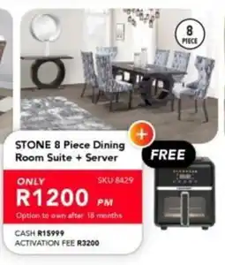 Astra Furnishers Stone Dining Room Suite + Server offer