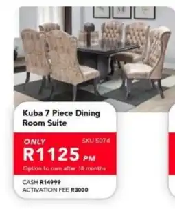 Astra Furnishers Kuba Dining Room Suite offer
