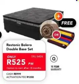 Astra Furnishers Restonic Bolero Double Base Set offer