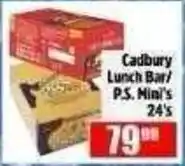 Devland Cash And Carry Cadbury Lunch Bar/ P.S. Mini's offer