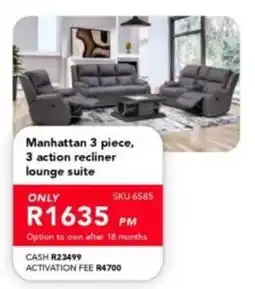 Astra Furnishers Manhattan 3 action recliner lounge suite offer