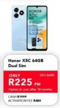 Astra Furnishers Honor X5C 64GB Dual Sim offer
