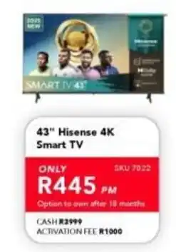 Astra Furnishers Hisense 43" 4K Smart TV offer