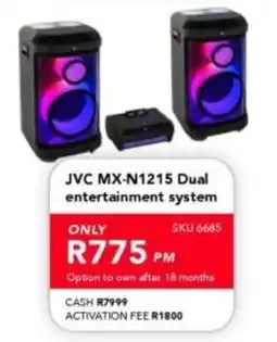 Astra Furnishers JVC MX-N1215 Dual entertainment system offer