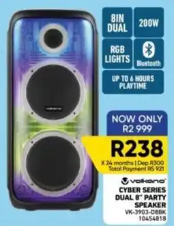 Furnmart volkano CYBER SERIES DUAL 8" PARTY SPEAKER offer