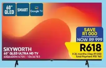 Furnmart SKYWORTH 60" QLED ULTRA HD TV offer