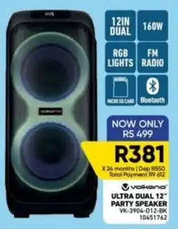 Furnmart Volkano Ultra Dual 12" Party Speaker offer
