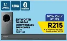 Furnmart SKYWORTH SOUND BAR WITH WIRELESS SUBWOOFER offer