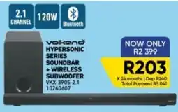 Furnmart Volkano hypersonic series sound bar + wireless subwoofer offer