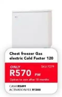 Astra Furnishers Chest Freezer Gas Electric Cold Factor 120 offer