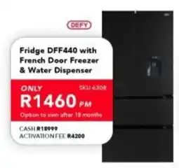 Astra Furnishers DEFY Fridge DFF440 with French Door Freezer & Water Dispenser offer
