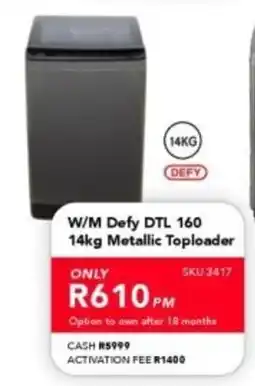 Astra Furnishers Defy W/M DTL 160 Metallic Toploader offer