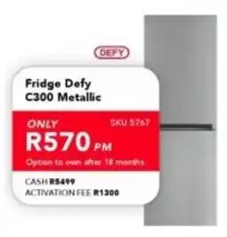 Astra Furnishers Defy Fridge C300 Metallic offer