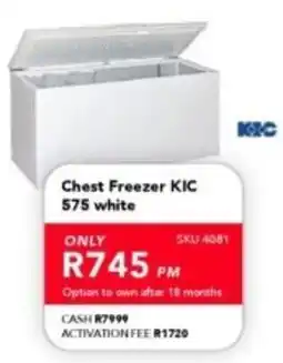 Astra Furnishers KIC Chest Freezer 575 white offer