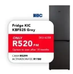 Astra Furnishers Fridge KIC KBF525 Grey offer