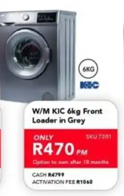 Astra Furnishers W/M KIC 6kg Front Loader in Grey offer