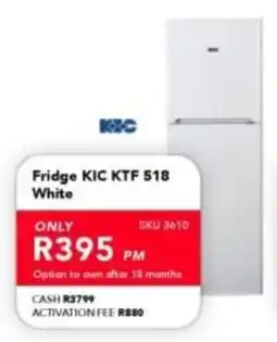 Astra Furnishers KIC Fridge KTF 518 White offer