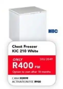 Astra Furnishers KIC Chest Freezer 210 White offer