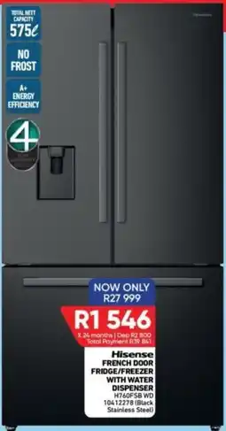 Furnmart Hisense French Door Fridge/Freezer with Water Dispenser offer