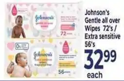 Supa Store Johnson's Gentle all over Wipes offer
