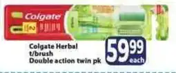 Supa Store Colgate Herbal t/brush Double action twin pk offer