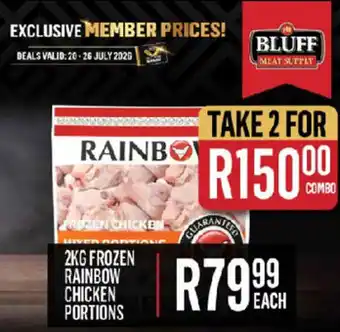 Bluff Meat Supply Rainbow Frozen Chicken Portions offer