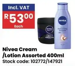Africa Cash and Carry Nivea Cream /Lotion Assorted offer