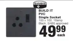 Build It SABS BUILD IT PVC Single Socket offer