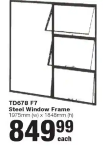 TD678 F7 Steel Window Frame