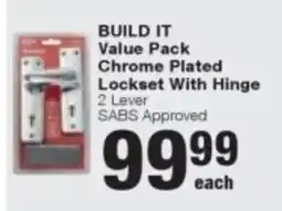 Build It BUILD IT Value Pack Chrome Plated Lockset With Hinge 2 Lever offer