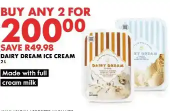 Woolworths DAIRY DREAM ICE CREAM offer