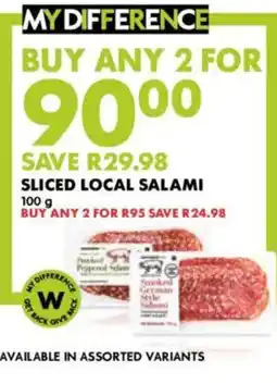 Woolworths Sliced Local Salami offer