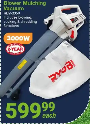 Blower Mulching Vacuum Ryobi