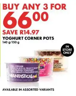 Woolworths Yoghurt Corner Pots Assorted offer