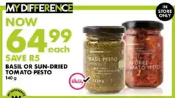 Woolworths Basil or Sun-Dried Tomato Pesto offer