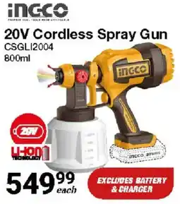 Mica INGCO 20V Cordless Spray Gun offer