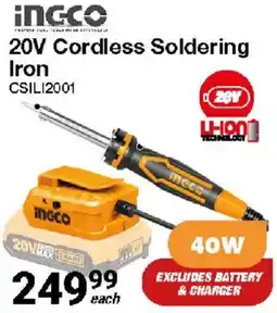 Mica Ingco 20V Cordless Soldering Iron offer
