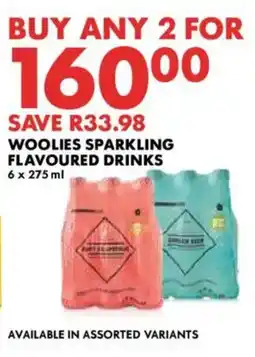 Woolworths Woolies Sparkling Flavoured Drinks Assorted offer