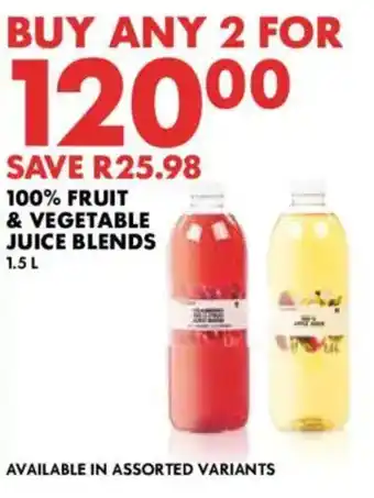 Woolworths 100% Fruit & Vegetable Juice Blends offer