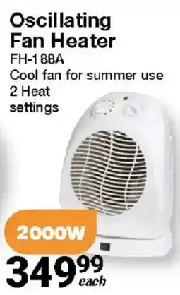Mica Oscillating Fan Heater FH-188A offer