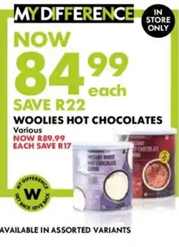 Woolworths Woolies Hot Chocolates Assorted offer