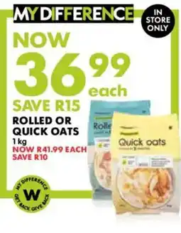 Woolworths Rolled or Quick Oats offer