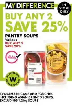 Woolworths Pantry Soups offer