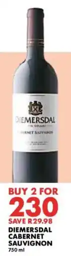 Woolworths Diemersdal Cabernet Sauvignon offer