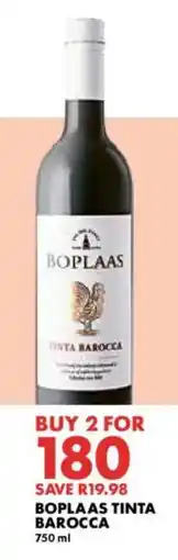 Woolworths Boplaas Tinta Barocca offer