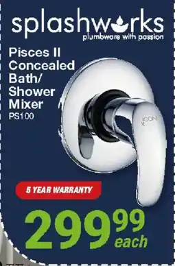 Mica Splashworks Pisces II Concealed Bath/ Shower Mixer offer