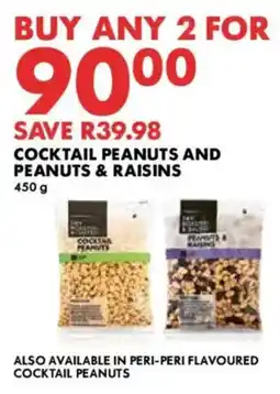 Woolworths Cocktail Peanuts and Peanuts & Raisins offer