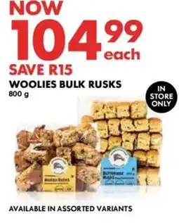 Woolworths Woolies Bulk Rusks offer
